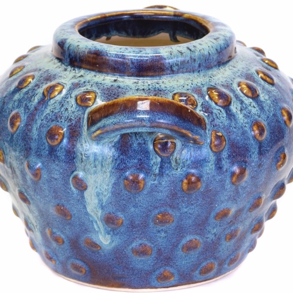 SOLD Brown Pottery Vase, Hand Painted - Picture 4 of 4